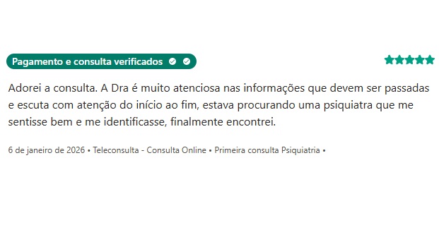Avaliação verificada - Doctoralia